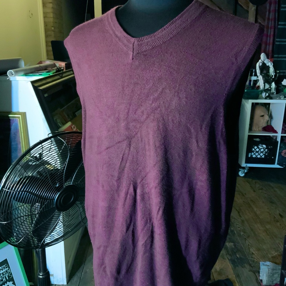 Dockers mens 2XL XXL dusty red heather sweater vest